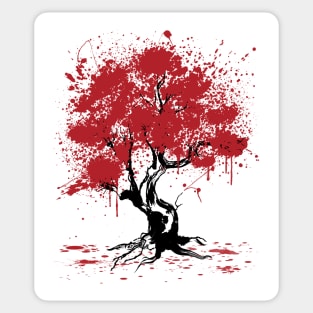 Sakura Tree Painting Sticker